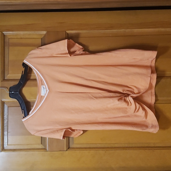 Universal Thread Tops - Universal Thread Peach Twist Front T-shirt Medium, V-Neck, Women's GUC